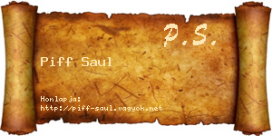 Piff Saul névjegykártya